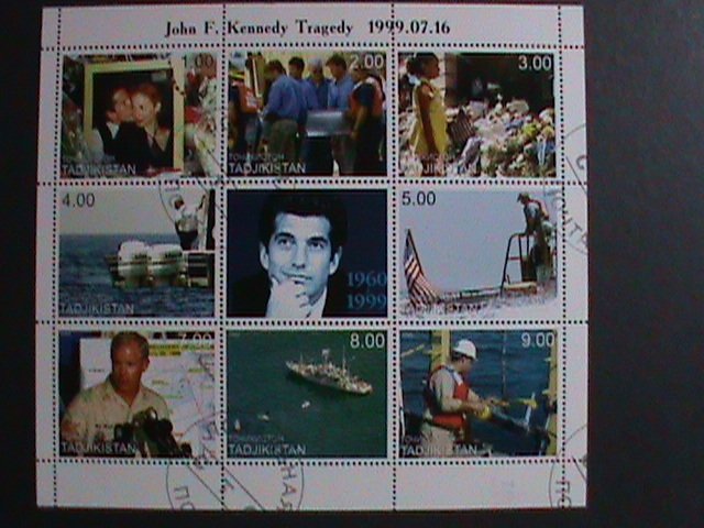 TAJIKISTAN-1999-JOHN F. KENNEDY TRAGEDY-JULY 16TH 1999-CTO-S/S VERY FINE