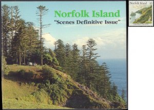 Norfolk Island #401-416, Complete Set(16) with Folder, 1987-1988, Never Hinged