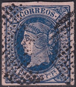 Philippines 1864 Sc 23 used dotted circle cancel