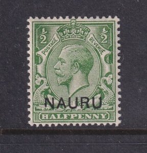 Nauru, SG 1d, MHR Short Stroke to N variety