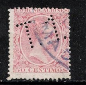 SPAIN Scott # 266 Used - With T.1. Perfin