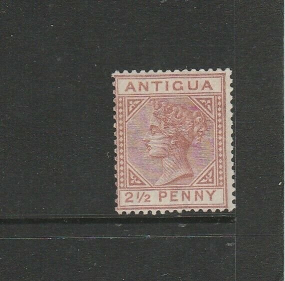 Antigua 1882 Crown CA 2 1/2d Red Brown Fresh LMM SG 22