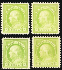 513, Mint NH 13¢ Four VF Fresh Stamps CV $84.00 * Stuart Katz