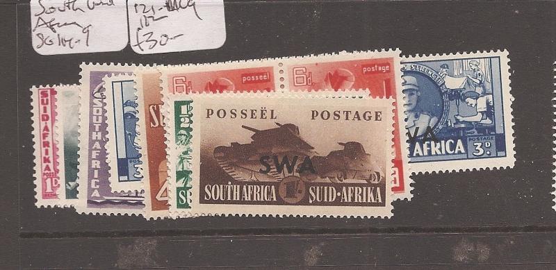 South West Africa SG 114-9, 121-2 MOG (9ccm)