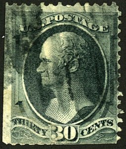 U.S. #165 USED STRAIGHT EDGE 