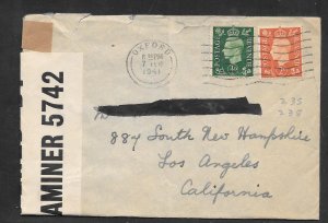 Great Britain #261 on OXFORD FEB/7/1941 Cover (12809)