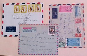 KUWAIT  COVERS DEAVER 1980 NO FLAP, 1962,1983 ALL TO USA