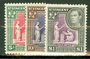 JI: St Vincent 141-151 mint CV $48.15; scan shows only a few