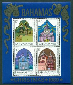 BAHAMAS SCOTT # 682a, 1989 CHRISTMAS SHEET OF 4, MINT, OG, NH, GREAT PRICE!