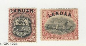 Labuan, Postage Stamp, #78-79 Mint Hinged, 1897, JFZ