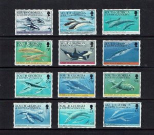 South Georgia: 1994, Whales and Dolphins definitive set, MNH