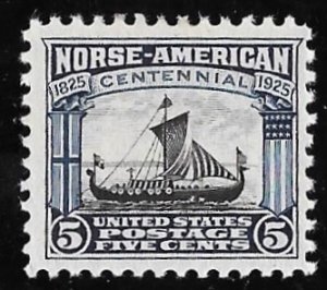 621 5 cents Norse American Stamp Unused OG LH F-VF