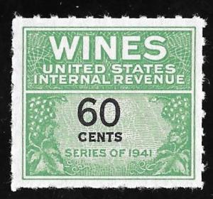 RE140 60 cents Wine Stamps Mint NG as issued NH F-VF