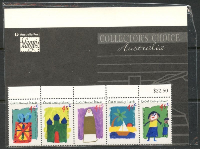 COCOS IS. Sc#326 Strip of 5 1998 Festive Season Collector Pack OG Mint NH