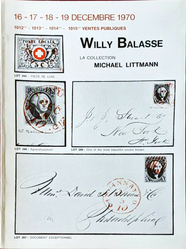 1970 Auction Catalogue Willy Balasse - La Collection Michael Littmann