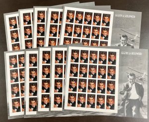 3692 Cary Grant, Actor Legend of Hollywood Lot of 10 MH 37 c Sheets of 20 FV $74