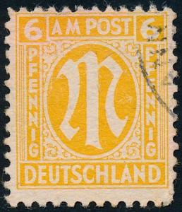 Germany 1945 6pf Yellow SGA20 Used 2