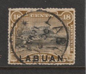 Labuan a postally used 18c from the 1894 set