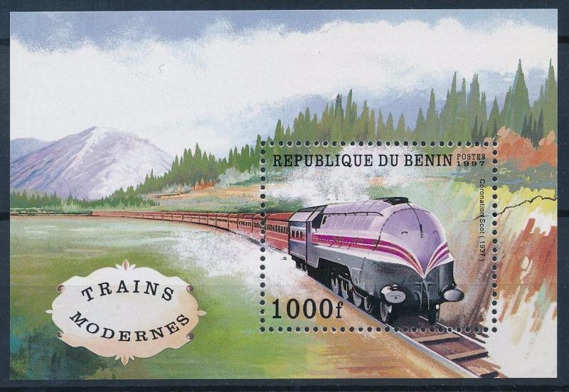 [63651] Benin 1997 Railway Train Eisenbahn Chemin de Fer Souvenir Sheet MNH