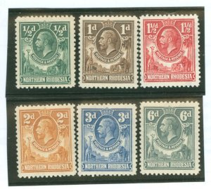 Northern Rhodesia #1-5/7 Unused Single