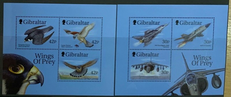 GIBRALTAR 1999 BIRDS OF PREY MINISHEET SGMS889 UNMOUNTED MINT CAT £8