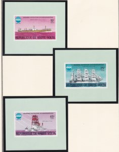 Burkina Faso # 375-378, C223,  Expo 75, Mini Sheets, Mint NH,