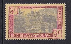 Monaco  #90    MH  1927  3fr  view of Monaco