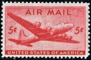 SC#C32 5¢ DC-4 Skymaster Single (1946) MNH