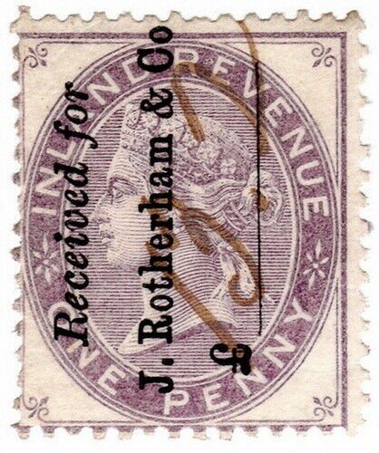 (I.B) QV Commercial Overprint : J Rotherham & Co 