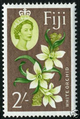 FIJI SC# 184, 1962-67 White Orchid SG319 sound Stamp MNH OG 