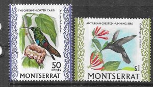 Montserrat #241-242  Birds(MNH) CV $4.75