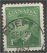 CANADA, 1949, used 1c, George VI, Scott 284