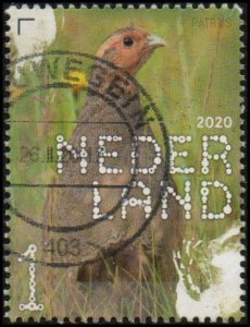 Netherlands 1607f - Used - 1 (91c) Grey Partridge (2020) (cv $2.15)