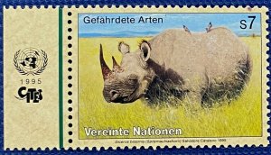 ZAYIX - 1995 - United Nations Vienna #180 - MNH -Animals - Endangered - Rhino