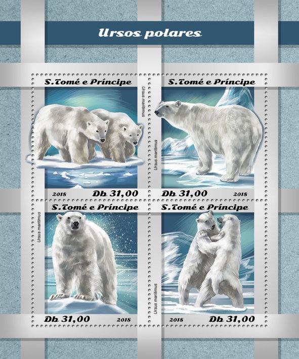 Z08 ST18501a Sao Tome and Principe 2018 Polar bear MNH ** Postfrisch