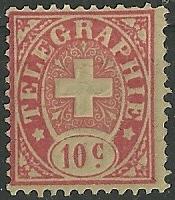Switzerland -10c Telegraph Stamp - MH