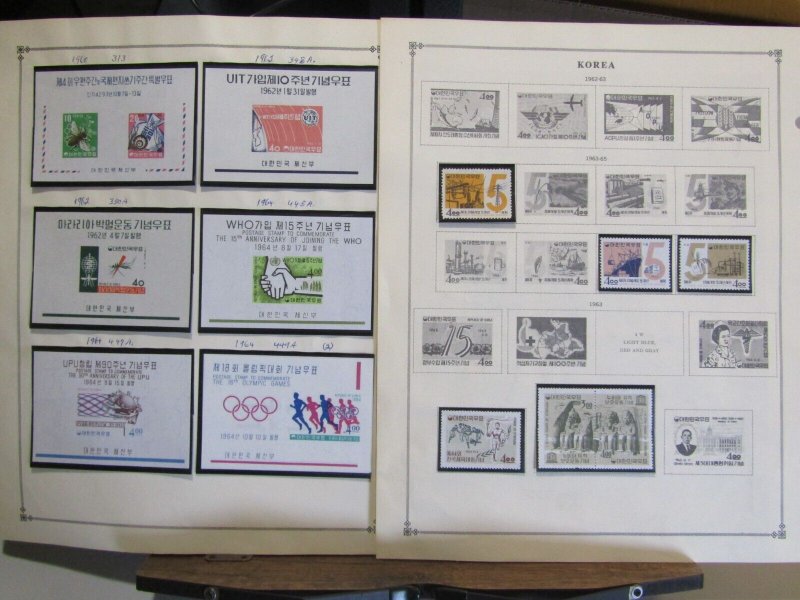 KOREA 1951-1970s A mint & used collection on Scott printed pages - 15313