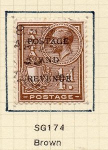 Malta 1928 Early Issue Fine Used 1/4d. Optd NW-156959
