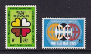 United Nations New York #224-225  MNH  1971  racial discrimination