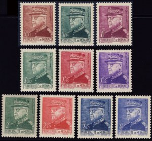 Scott #182-90 Prince Louis II MNH