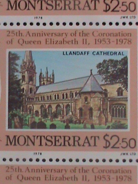 ​MONTSERRAT-1978 SC#388-25TH ANNIV: CORONATION OF QUEEN ELIZABETH II MNH SHEET