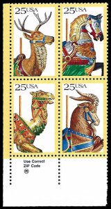 PCBstamps   US #2390/2393 ZB  $1.00(4x25c)Carousel, MNH, (ZB-3a)