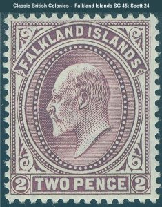 Falkland Islands Scott 24, SG 45 - LH