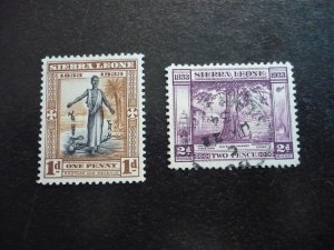 Stamps - Sierra Leone - Scott# 154,156 - Used Part Set of 2 Stamps