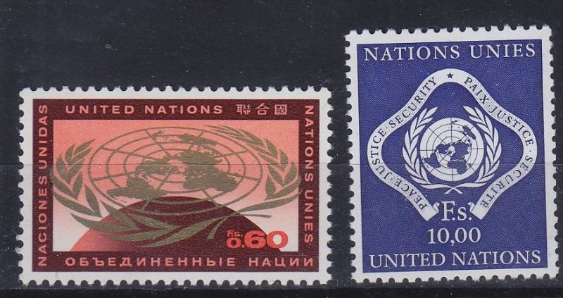 UNO Genf [1970] MiNr 0009-10 ( **/mnh )