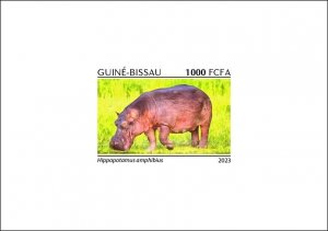 GUINEA BISSAU 2023 - DELUXE PROOF - HIPPOPOTAMUS HIPPOPOTAMUS - MNH-