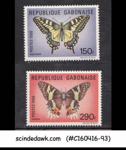 GABON - 1986 BUTTERFLY / BUTTERFLIES - 2V - MINT NH