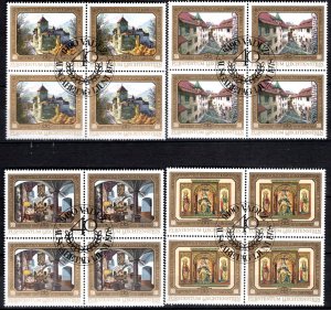 Liechtenstein Scott # 650 - 653, used, first day cancellation, b/4 each