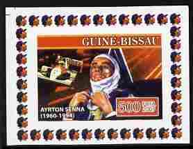 Guinea - Bissau 2007 Ayrton Senna #1 imperf individual de...