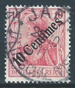 Germany Offices in Turkey #56 Used 10pf Germania Issue Surcharged